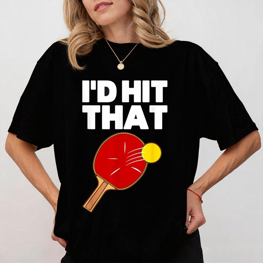 Table Tennis Cartoon - T-Shirt dal Design Accattivante per Amanti