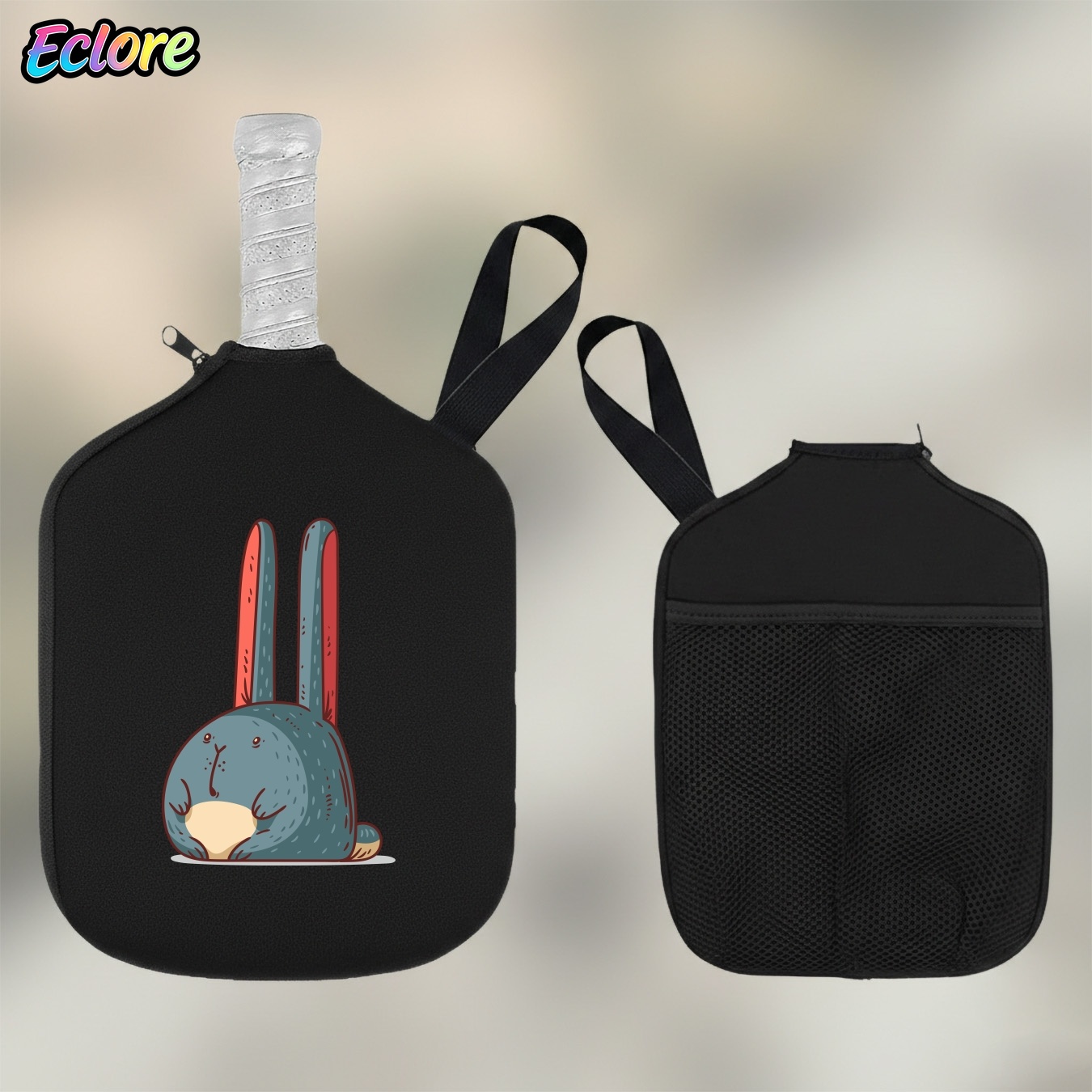 Table Tennis Cartoon - Borsa per Racchetta da Pickleball a